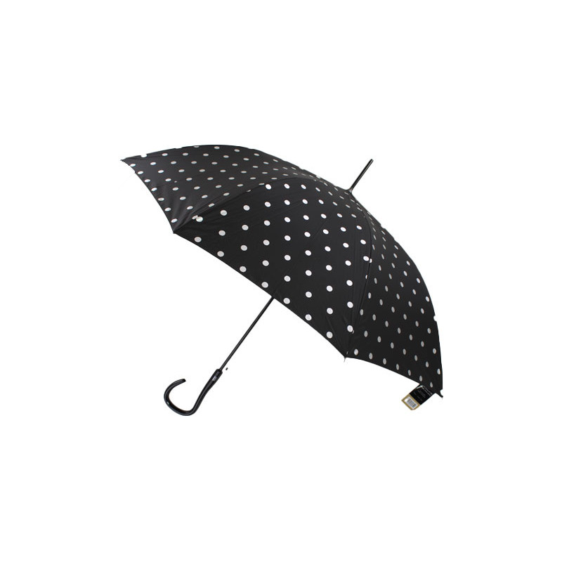 Parapluie Pierre Cardin noir à pois argents