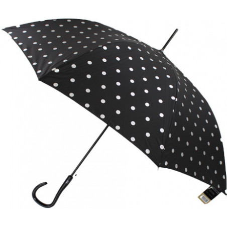 Parapluie Pierre Cardin noir à pois argents