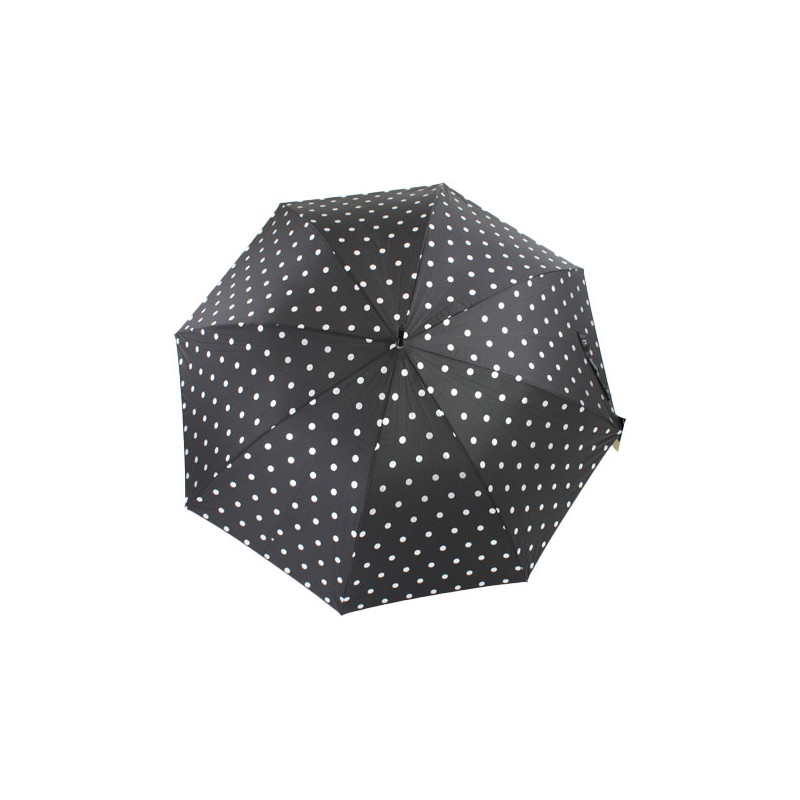 Parapluie Pierre Cardin noir à pois argents