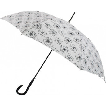 Parapluie black & white flower Pierre Cardin