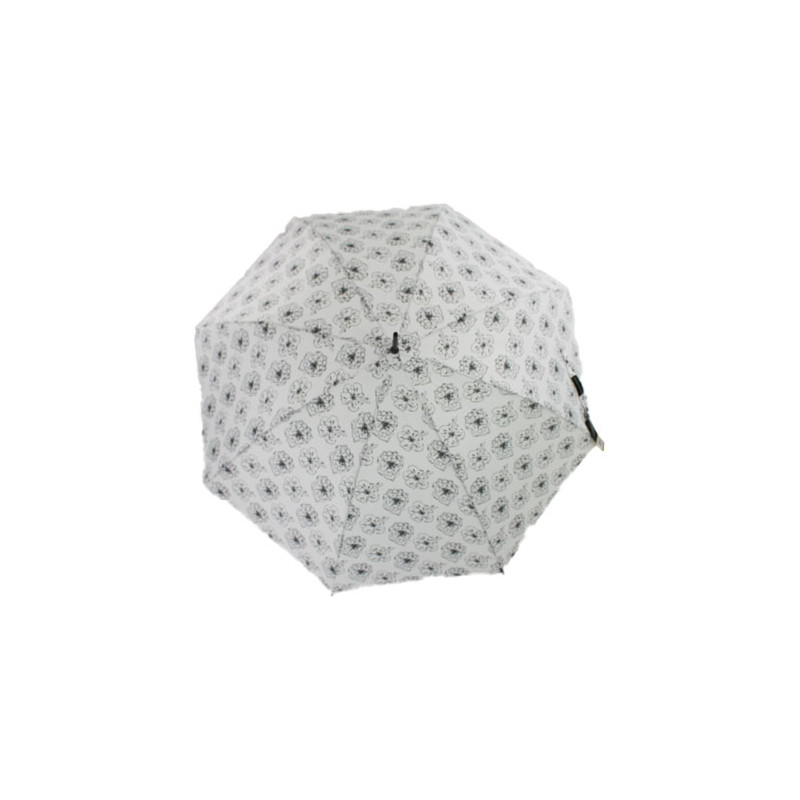 Parapluie black & white flower Pierre Cardin