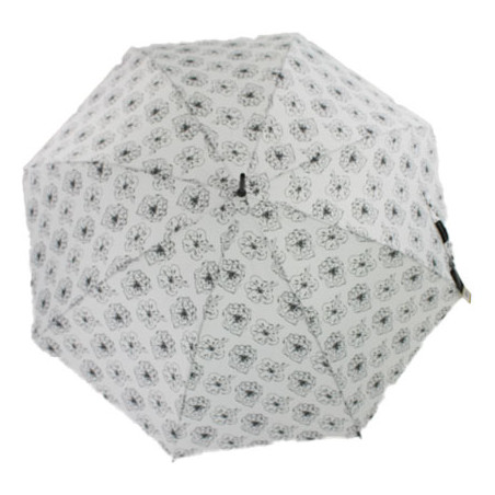 Parapluie black & white flower Pierre Cardin