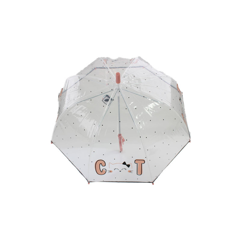 Parapluie enfant transparent tête de chat