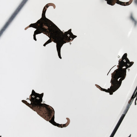 Parapluie cloche transparent chats