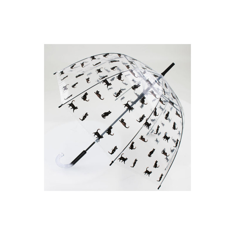 Parapluie cloche transparent chats