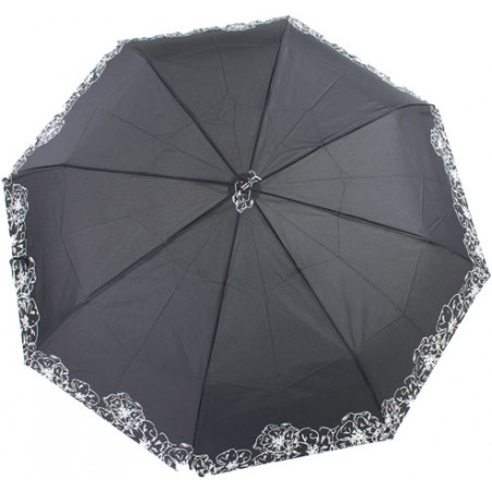 Parapluie pliant ouverture et fermeture automatique noir et blanc Pierre Cardin