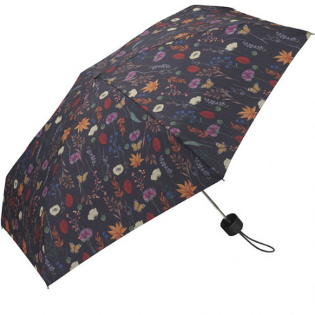 Mini parapluie pliant Pierre Cardin inspiration florale bleu