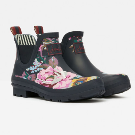 Bottine de pluie femme bleue marine originale
