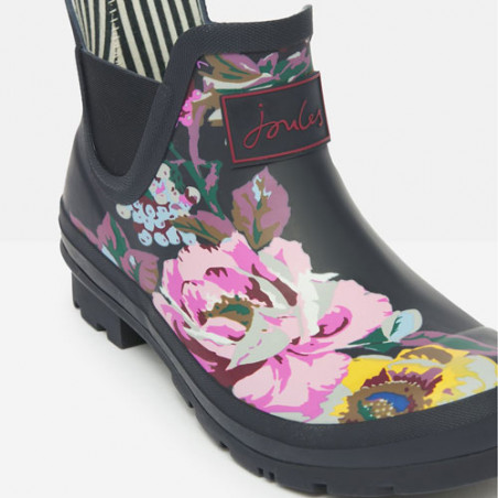 Bottine de pluie femme bleue marine originale