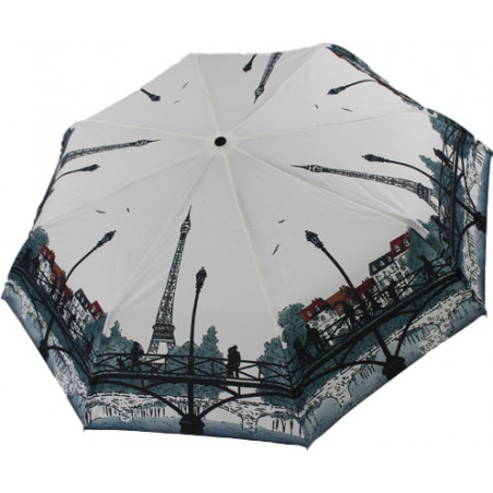 Parapluie pliant Paris Pont des arts ivoire
