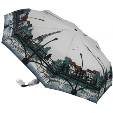 Parapluie pliant Paris Pont des arts ivoire