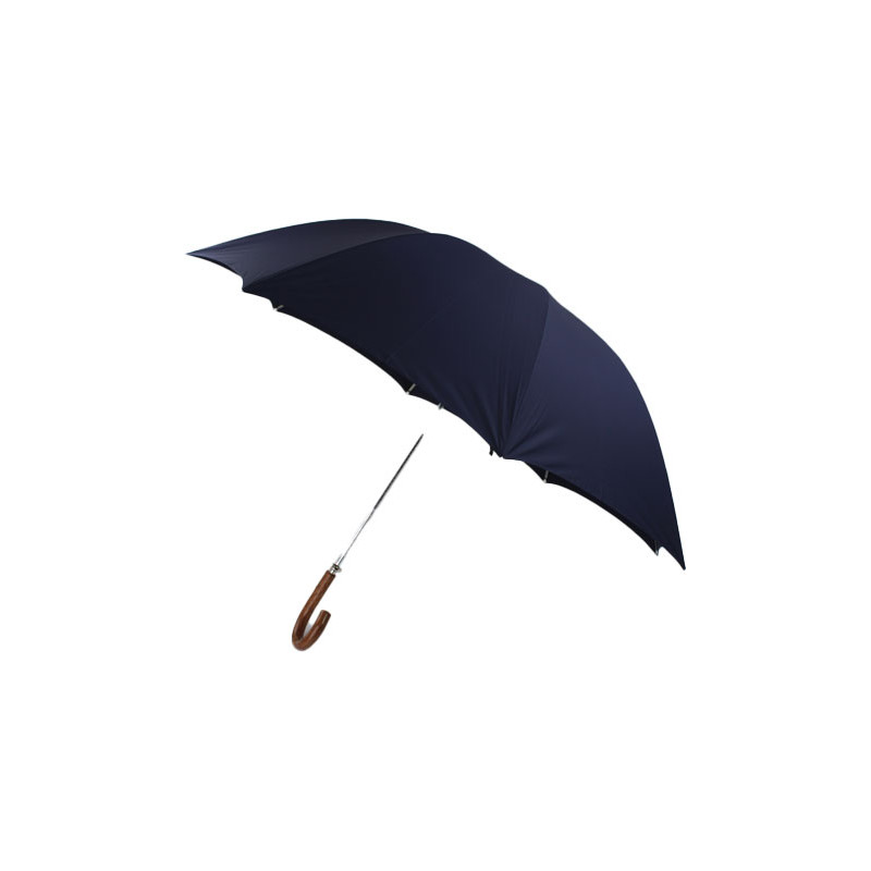 Grand parapluie golf bleu marine poignée canne