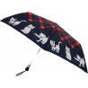 Parapluie pliant chats écossais en bleu