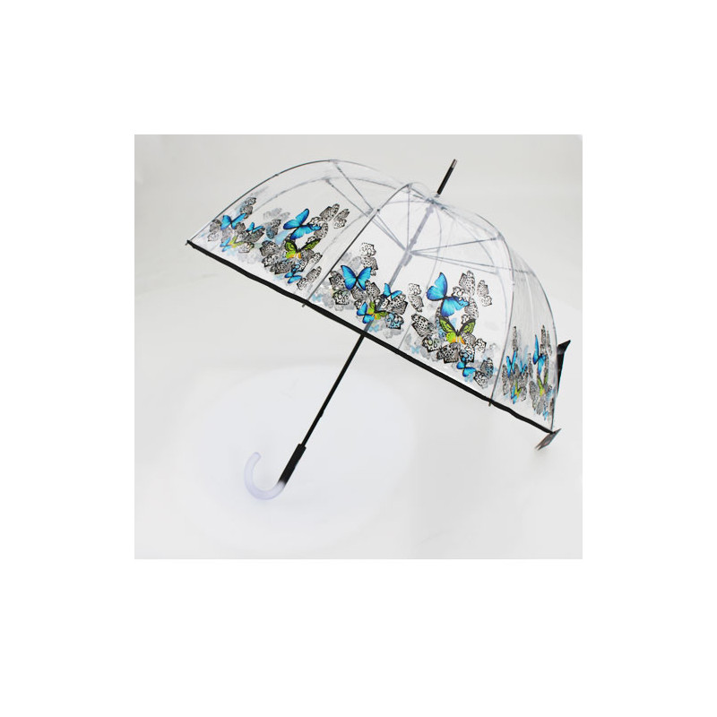 Parapluie Cloche Transparent à Pois Argentés Smati - Neuf Avec Étiquettes