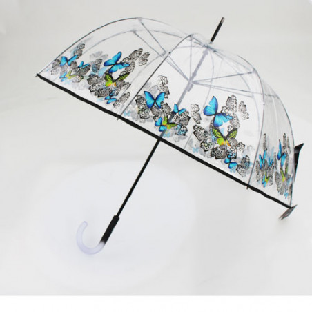 Parapluie long transparent et paillons Knirps