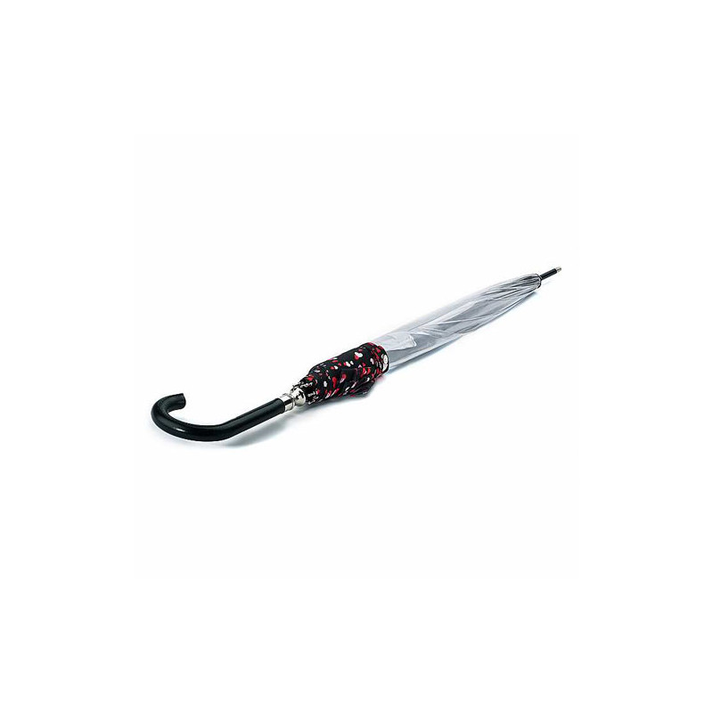 Parapluie luxe transparent cloche bord coeurs