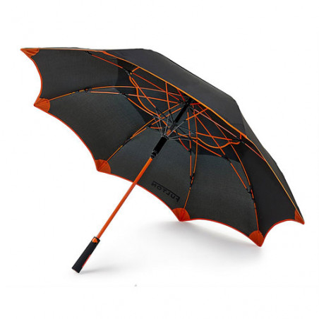 Grand parapluie golf anti vent Titan noir Fulton