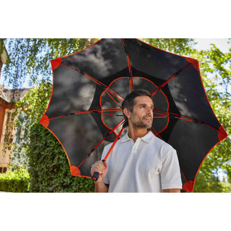 Grand parapluie golf anti vent Titan noir Fulton