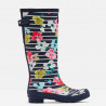 Bottes de pluie rayées et fleurs Bottes de pluie rayées et fleurs