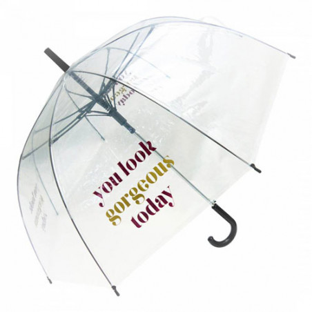 Parapluie transparent cloche anglais pour femme