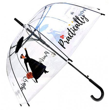 Parapluie transparent cloche anglais Mary poppins