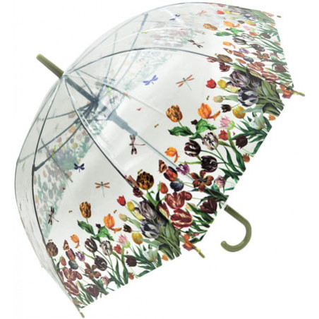 Parapluie cloche transparent Tulipes en fleur