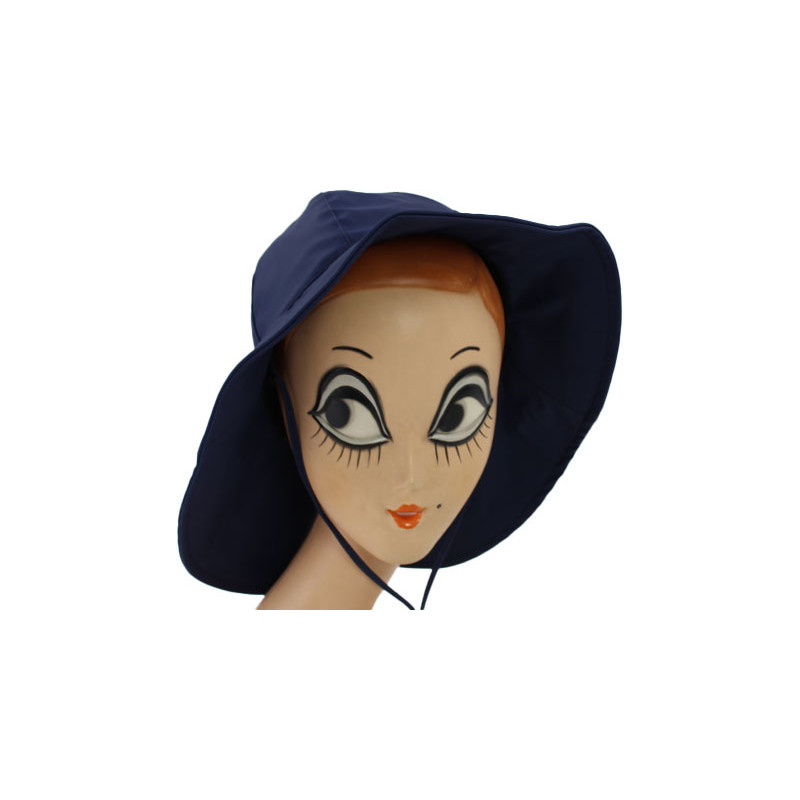 Chapeau de pluie bleu marine large revers Chapeau de pluie bleu marine large revers