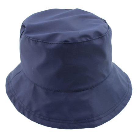 Chapeau de pluie bleu revers motif floral