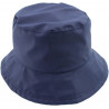 Chapeau de pluie bleu revers motif floral