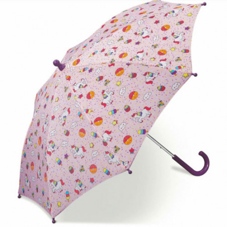 Parapluie enfant licornes rose