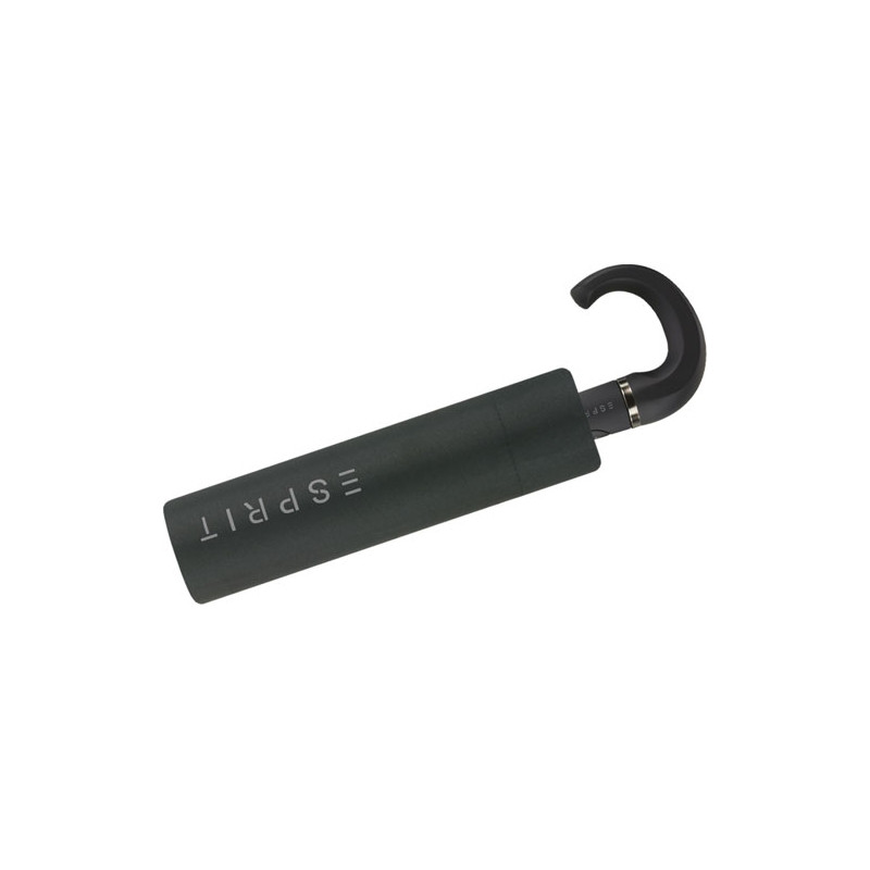 Parapluie pliable noir Esprit poignée noire courbe