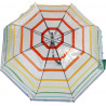 Parapluie transparent cloche bandes multicolores Benetton