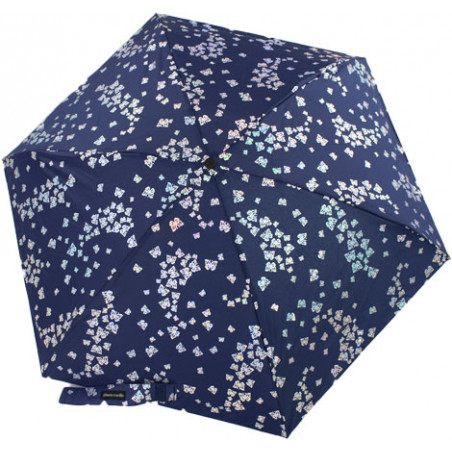 Mini parapluie pliant Pierre Cardin papillons argent effet métallique