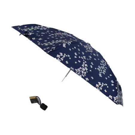 Mini parapluie pliant Pierre Cardin papillons argent effet métallique