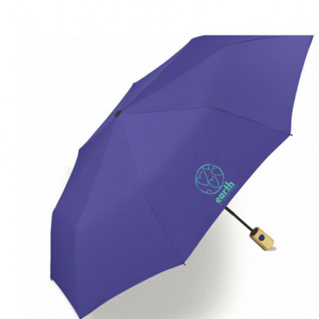 Parapluie pliable écologique bleu ouverture automatique