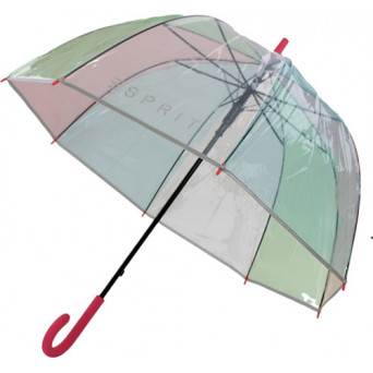Parapluie cloche transparent arc en ciel Esprit  poignée rose