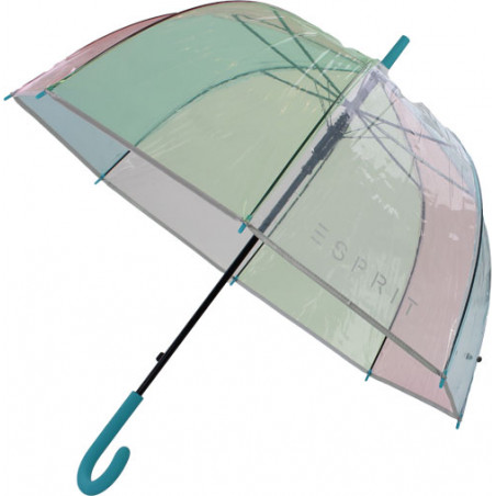 Parapluie cloche transparent arc en ciel Esprit  poignée pastel