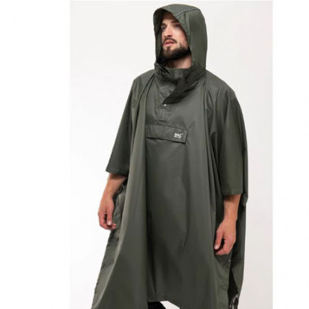 Poncho kaki idéal randonnée