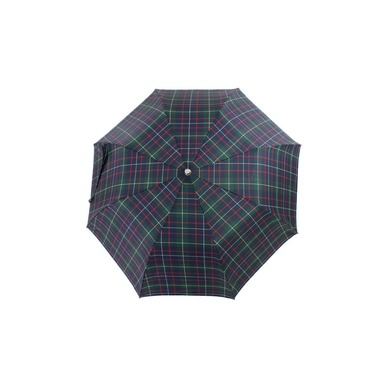 Parapluie pliant écossais vert fabrication française