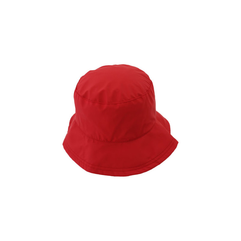 Chapeau de pluie gomme rouge revers motif floral