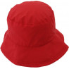 Chapeau de pluie gomme rouge revers motif floral
