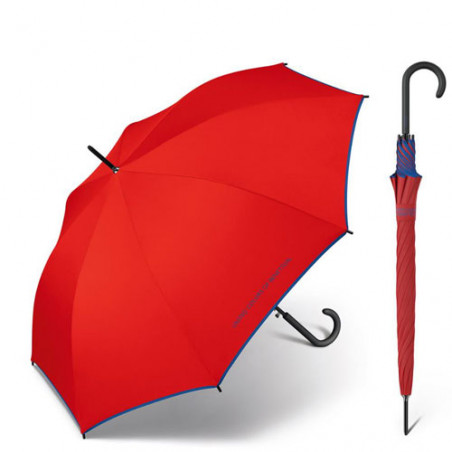 Parapluie droit rouge Benetton