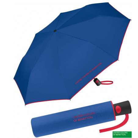 Petit parapluie pliant bleu Benetton