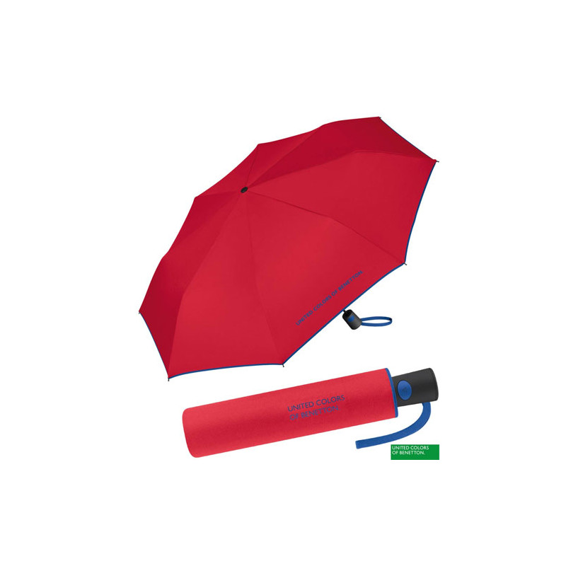 Parapluie pliant rouge Benetton