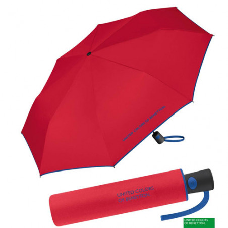 Parapluie pliant rouge Benetton