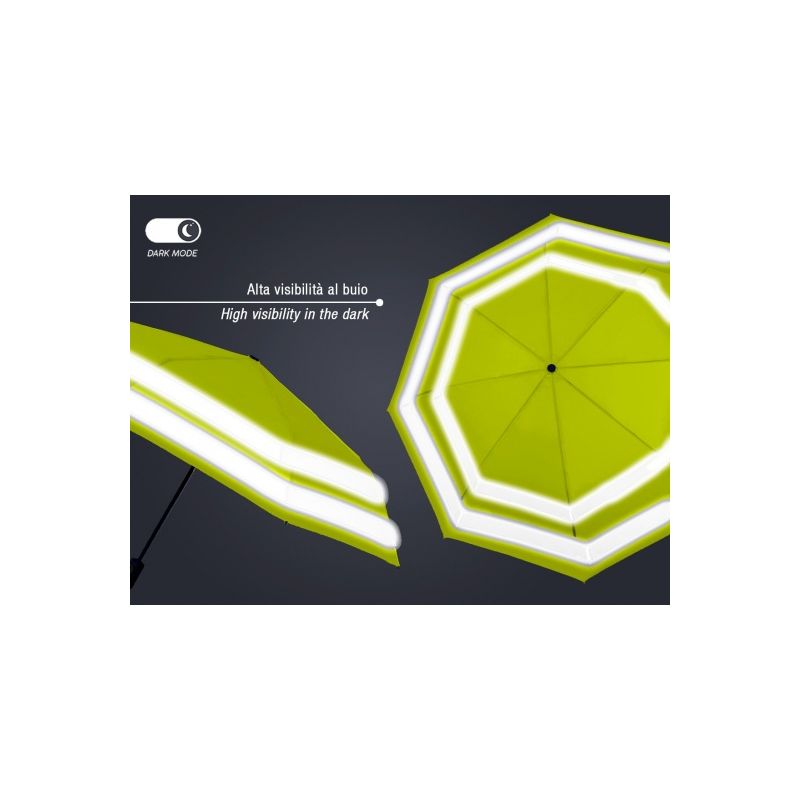 Parapluie pliant jaune fluo de sécurité