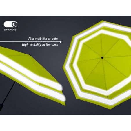 Parapluie pliant jaune fluo de sécurité