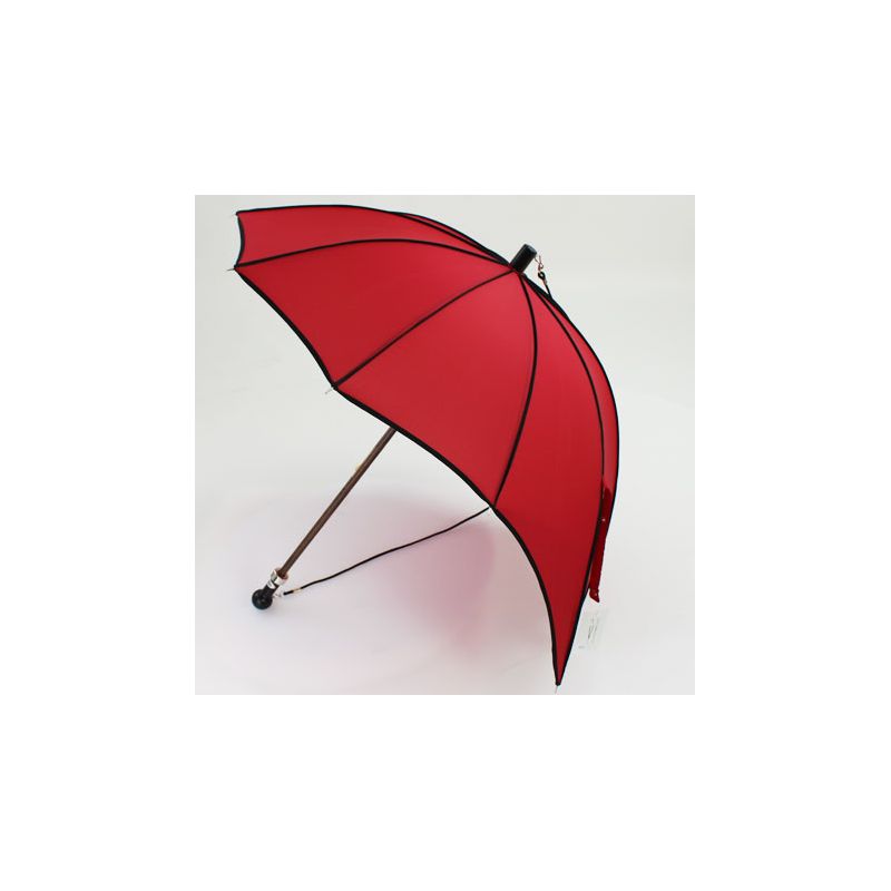 Parapluie bandoulière forme casquette rouge