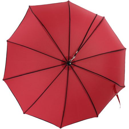 Parapluie bandoulière forme casquette rouge