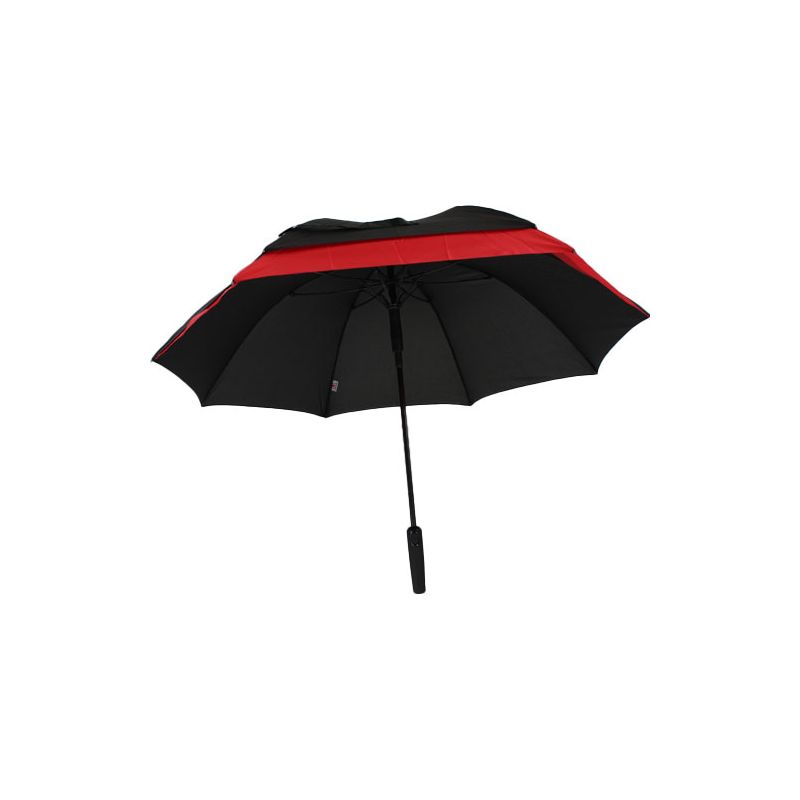Parapluie golf léger tempête noir et rouge